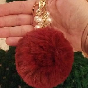 Burgandy Purse Charm